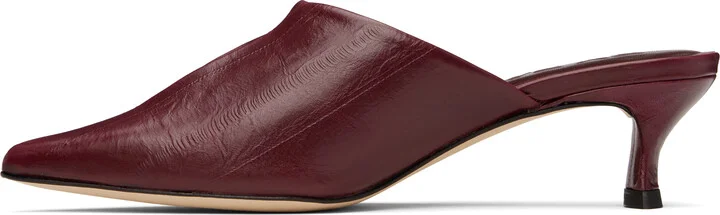 BY FAR Burgundy Luciana Mules - Image 3