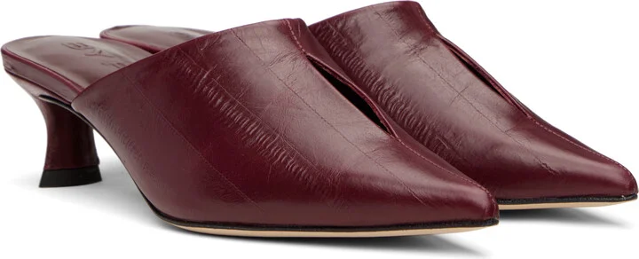 BY FAR Burgundy Luciana Mules - Image 4