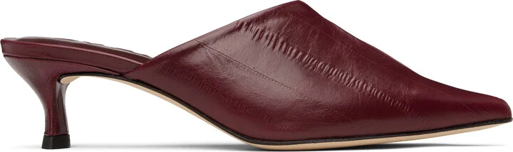 BY FAR Burgundy Luciana Mules