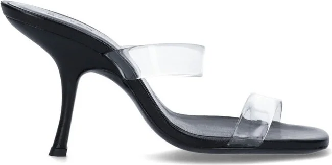 By Far Clara Square Toe Heeled Mules