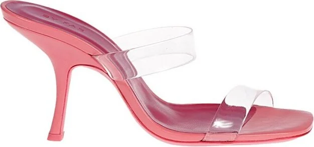 By Far Clara Square Toe Heeled Mules