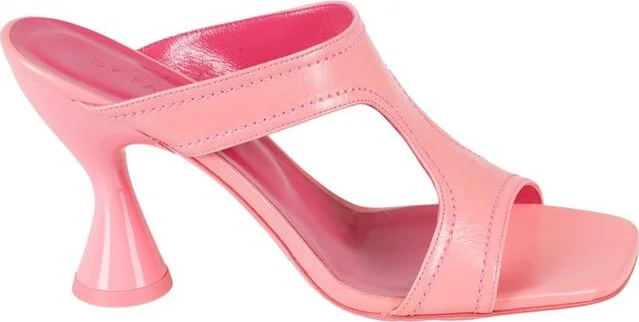 By Far Cut-Out Heeled Slip-On Sandals