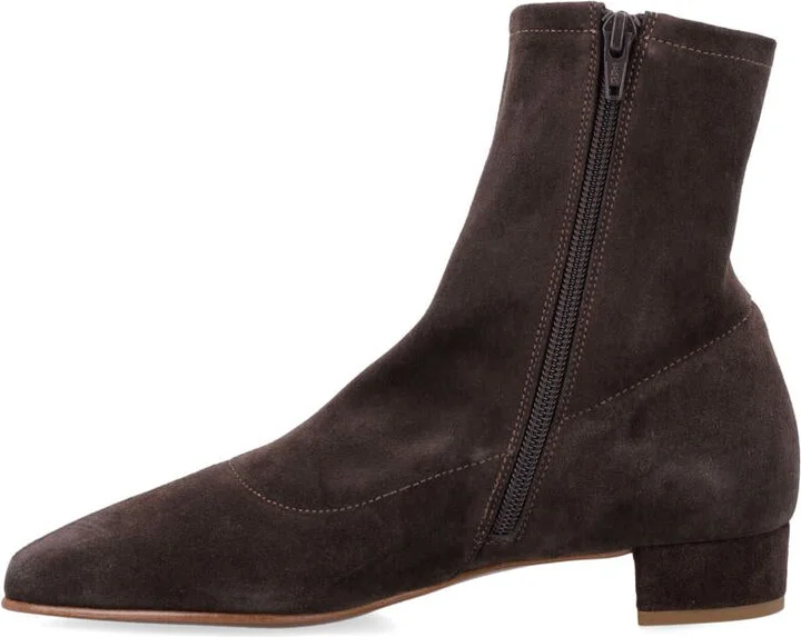 By Far Este Ristretto Brown Suede Ankle Boots - Image 3