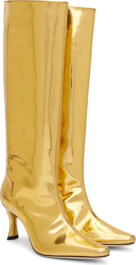 BY FAR Gold Stevie 42 Boots - Image 4