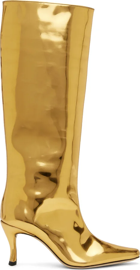 BY FAR Gold Stevie 42 Boots