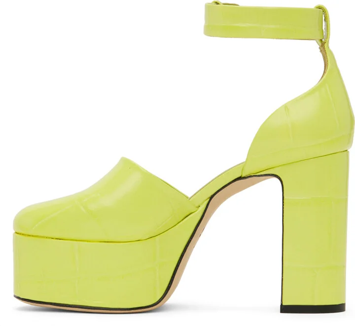 BY FAR Green Barb Heels - Image 3