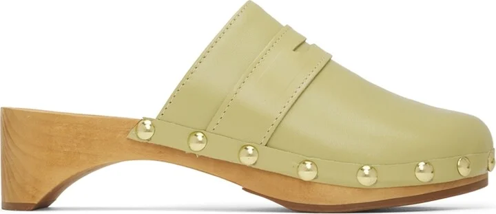 BY FAR Green Hans Clogs