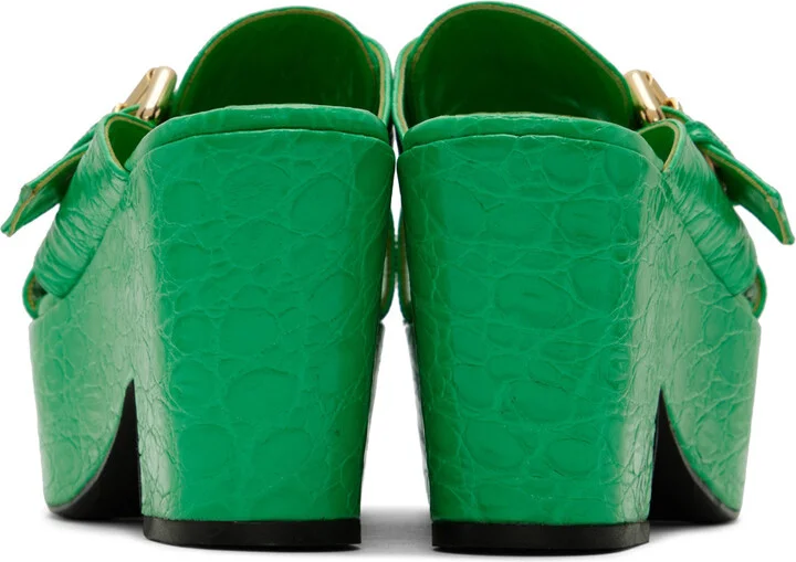 BY FAR Green Lenka Heeled Sandals - Image 2