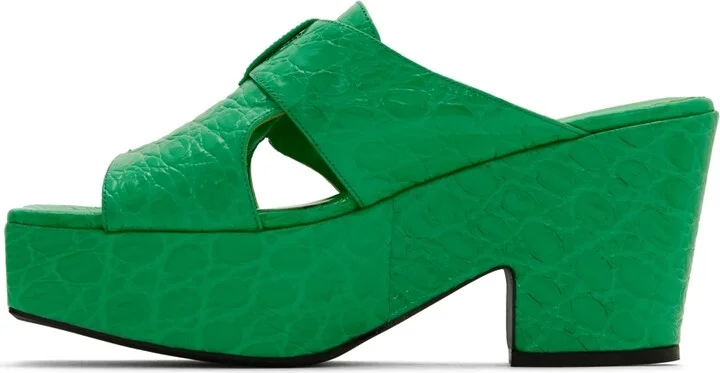 BY FAR Green Lenka Heeled Sandals - Image 3