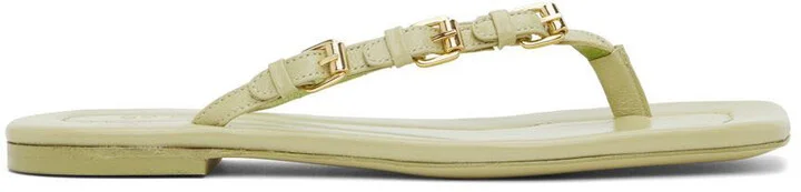 BY FAR Green Mare Flip Flop Sandals