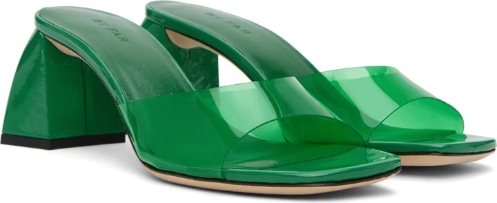 BY FAR Green Romy Heeled Sandals - Image 4