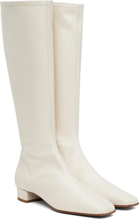 BY FAR Off-White Edie Tall Boots - Image 4