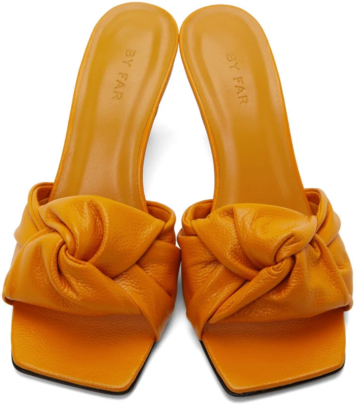 BY FAR Orange Lana Heeled Sandals - Image 5