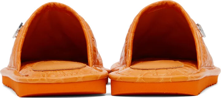 BY FAR Orange Larry Slippers - Image 2