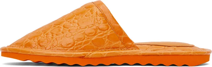 BY FAR Orange Larry Slippers - Image 3