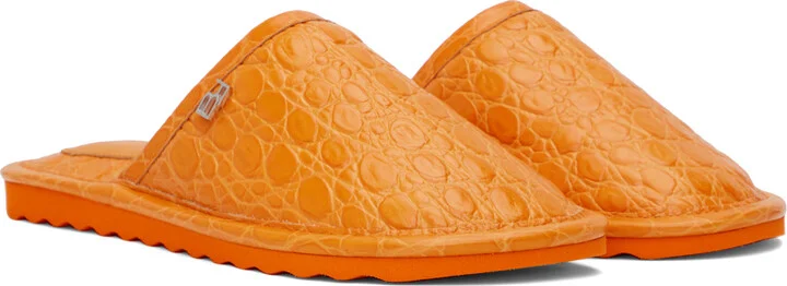 BY FAR Orange Larry Slippers - Image 4