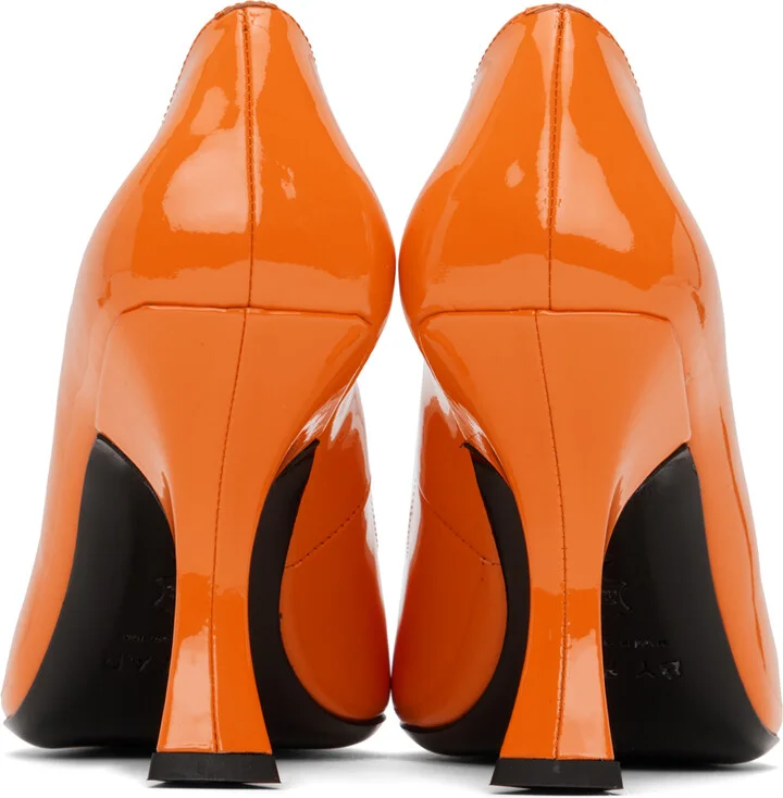 BY FAR Orange Viva Heels - Image 2