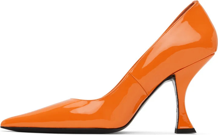 BY FAR Orange Viva Heels - Image 3