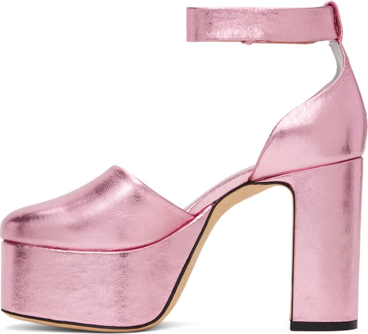 BY FAR Pink Barb Heels - Image 3