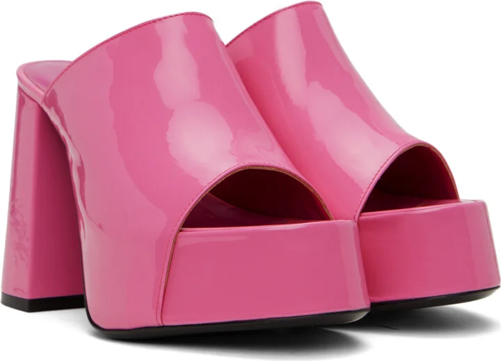BY FAR Pink Brad Heeled Sandals - Image 4