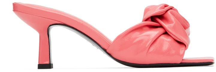 BY FAR Pink Lana Heeled Sandals