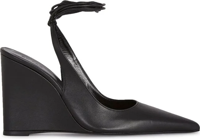 By Far Pointed Toe Wedge Pumps