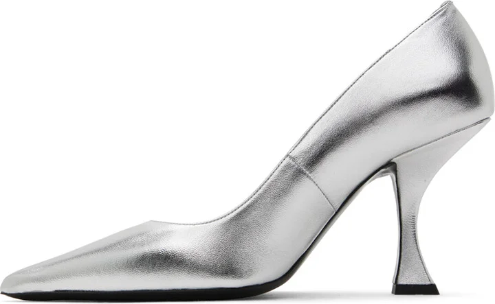 BY FAR Silver Viva Heel - Image 3