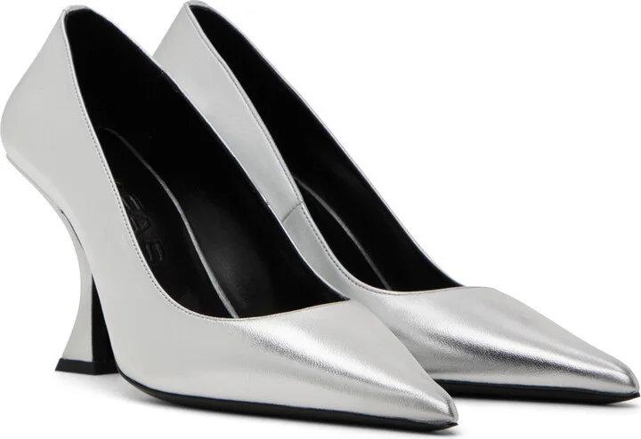 BY FAR Silver Viva Heel - Image 4