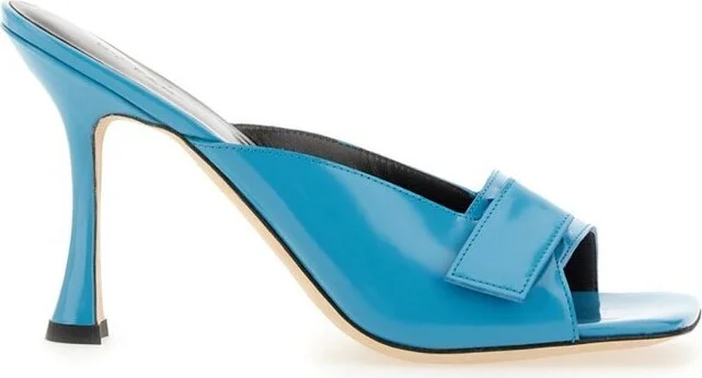 By Far Squared-Toe Stiletto Heel Sandals