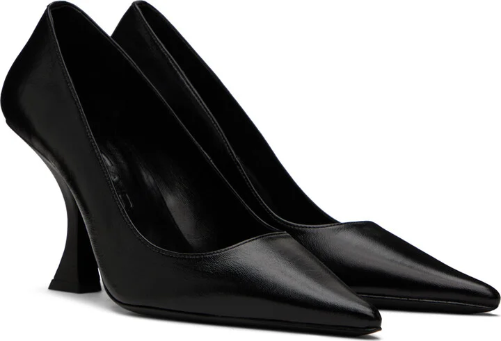 BY FAR SSENSE Exclusive Black Viva Heels - Image 4