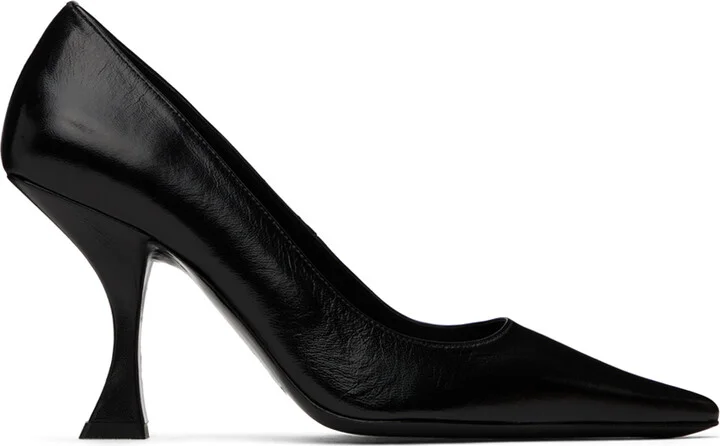 BY FAR SSENSE Exclusive Black Viva Heels