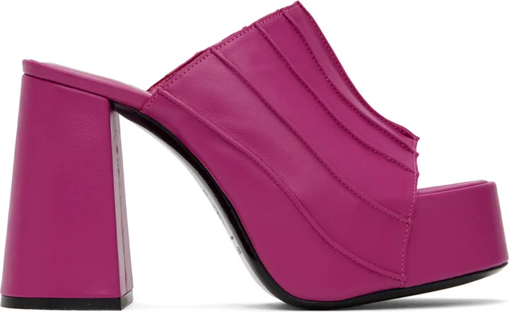 BY FAR SSENSE Exclusive Pink Brad Heeled Sandals