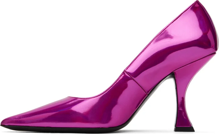 BY FAR SSENSE Exclusive Pink Viva Heels - Image 3