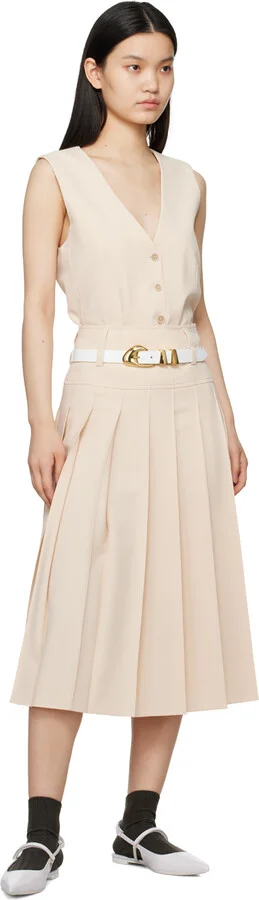 BY FAR SSENSE Exclusive White Jess Ballerina Flats - Image 5