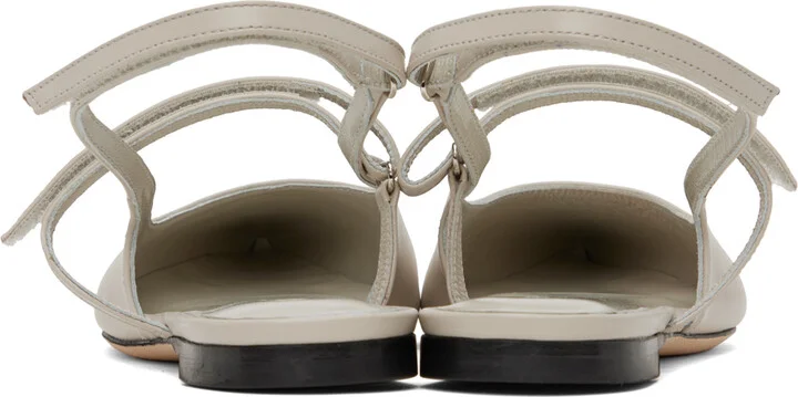 BY FAR SSENSE Work Capsule Gray Jess Ballerina Flats - Image 2