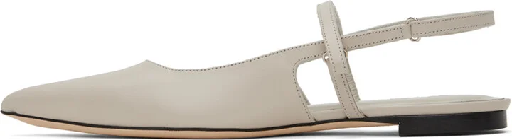BY FAR SSENSE Work Capsule Gray Jess Ballerina Flats - Image 3