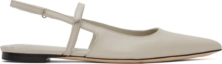 BY FAR SSENSE Work Capsule Gray Jess Ballerina Flats