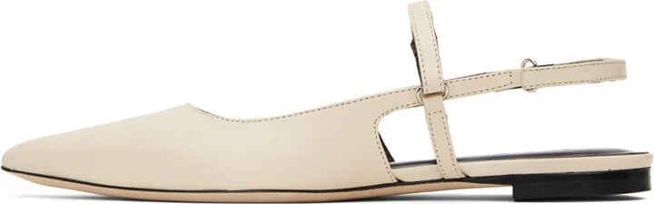 BY FAR SSENSE Work Capsule – Off-White Jess Ballerina Flats - Image 3