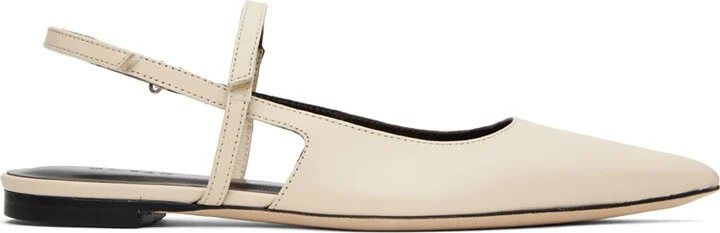 BY FAR SSENSE Work Capsule – Off-White Jess Ballerina Flats