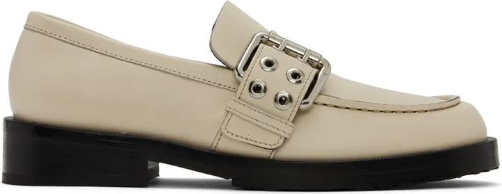 BY FAR SSENSE Work Capsule – Off-White Rafael Loafers