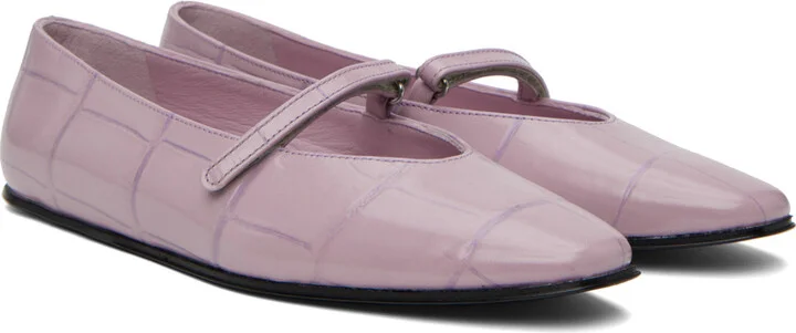 BY FAR SSENSE Work Capsule – Purple Molly Ballerina Flats - Image 4
