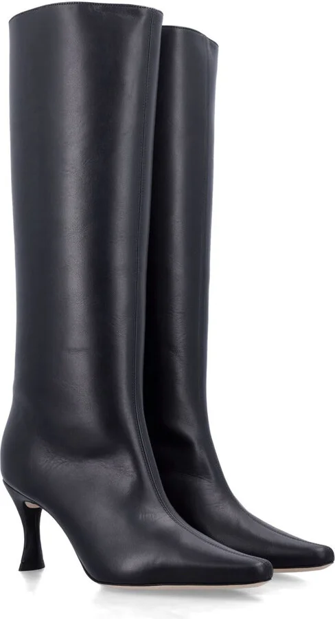 By Far Stevie 42 White Leather Boots - Image 2