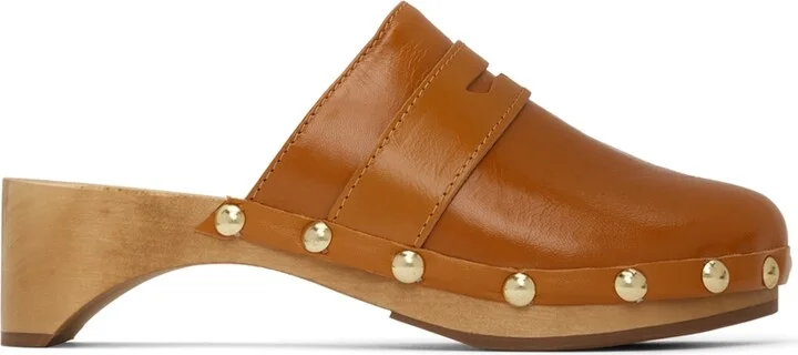 BY FAR Tan Hans Clogs