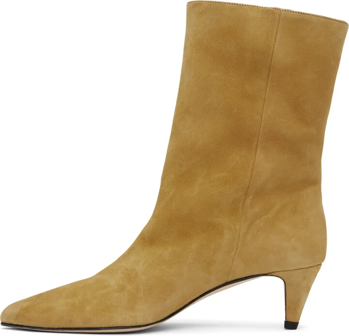 BY FAR Tan Lysander Kid Suede Leather Boots - Image 3