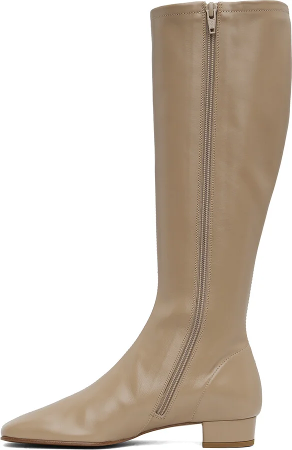 BY FAR Taupe Edie Tall Boots - Image 3