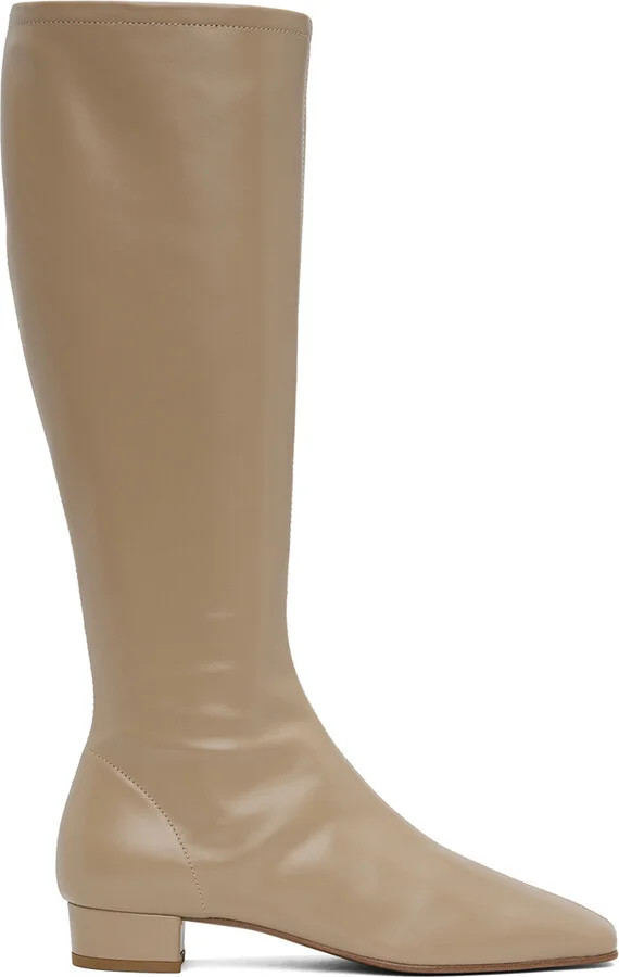 BY FAR Taupe Edie Tall Boots