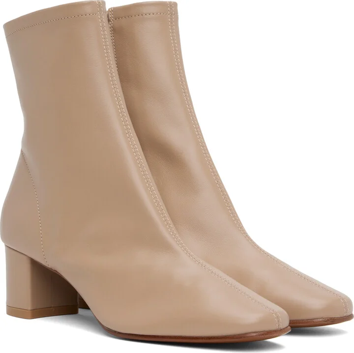 BY FAR Taupe Sofia Boots - Image 4