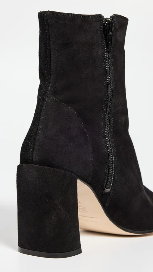 BY FAR Vlada Black Suede Leather Booties - Image 4