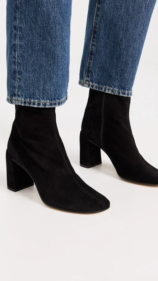 BY FAR Vlada Black Suede Leather Booties - Image 5