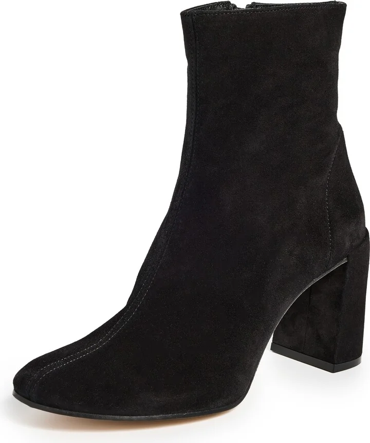 BY FAR Vlada Black Suede Leather Booties